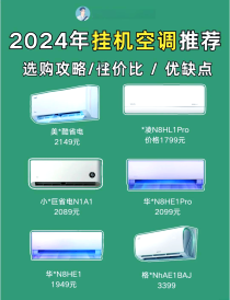 小空调挂机十大排名,最好空调排名前十名