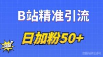 B站精准引流，日引流50+精准粉，B站评论采集+私信发送