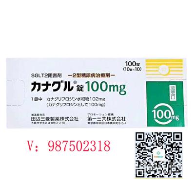 日本田边三菱制药 糖尿病 卡格列净Canagliflozin100mg说明书，用法用量